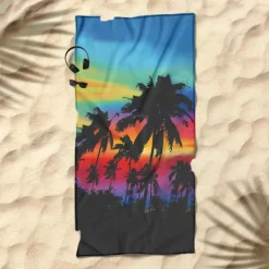 Sunshine and Beach Beach Towel Premium Quality Ultra Soft Absorbent Lightweight Durable Quick Drying Vibrant Design Perfect for Beach Pool Sunbathing Travel Summer Accessory Comfortable and Stylish