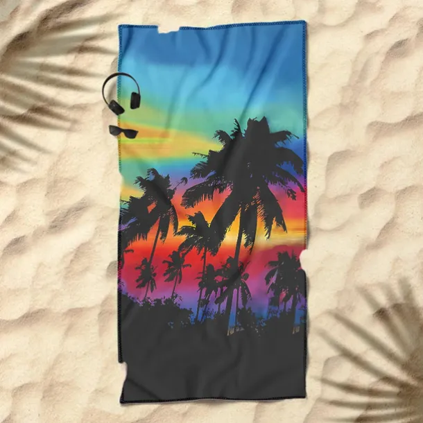 Sunshine and Beach Beach Towel Premium Quality Ultra Soft Absorbent Lightweight Durable Quick Drying Vibrant Design Perfect for Beach Pool Sunbathing Travel Summer Accessory Comfortable and Stylish
