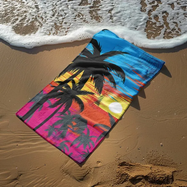 Sunshine and Beach Beach Towel Premium Quality Ultra Soft Absorbent Lightweight Durable Quick Drying Vibrant Design Perfect for Beach Pool Sunbathing Travel Summer Accessory Comfortable and Stylish