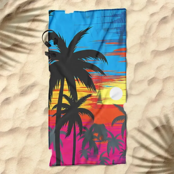 Sunshine and Beach Beach Towel Premium Quality Ultra Soft Absorbent Lightweight Durable Quick Drying Vibrant Design Perfect for Beach Pool Sunbathing Travel Summer Accessory Comfortable and Stylish