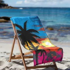 Sunshine and Beach Beach Towel Premium Quality Ultra Soft Absorbent Lightweight Durable Quick Drying Vibrant Design Perfect for Beach Pool Sunbathing Travel Summer Accessory Comfortable and Stylish