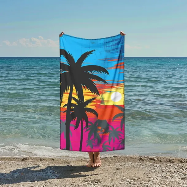 Sunshine and Beach Beach Towel Premium Quality Ultra Soft Absorbent Lightweight Durable Quick Drying Vibrant Design Perfect for Beach Pool Sunbathing Travel Summer Accessory Comfortable and Stylish