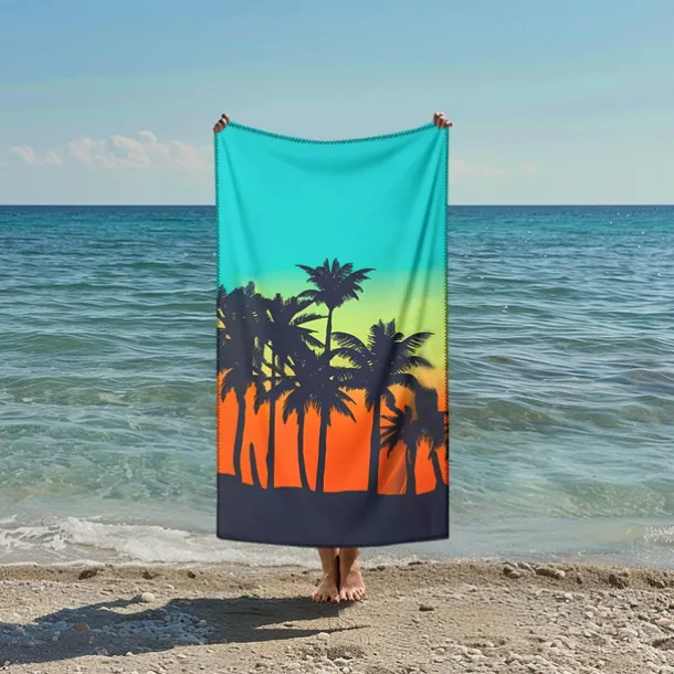 Sunshine and Beach Beach Towel Premium Quality Ultra Soft Absorbent Lightweight Durable Quick Drying Vibrant Design Perfect for Beach Pool Sunbathing Travel Summer Accessory Comfortable and Stylish