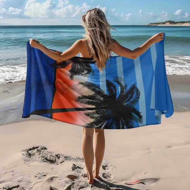 Sunshine and Beach Beach Towel Premium Quality Ultra Soft Absorbent Lightweight Durable Quick Drying Vibrant Design Perfect for Beach Pool Sunbathing Travel Summer Accessory Comfortable and Stylish