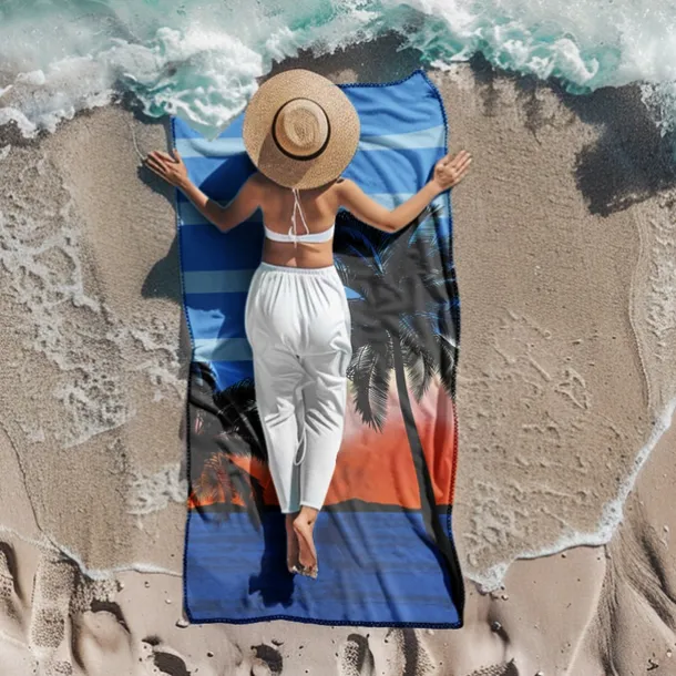 Sunshine and Beach Beach Towel Premium Quality Ultra Soft Absorbent Lightweight Durable Quick Drying Vibrant Design Perfect for Beach Pool Sunbathing Travel Summer Accessory Comfortable and Stylish