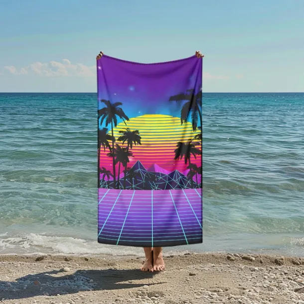 Sunshine and Beach Beach Towel Premium Quality Ultra Soft Absorbent Lightweight Durable Quick Drying Vibrant Design Perfect for Beach Pool Sunbathing Travel Summer Accessory Comfortable and Stylish