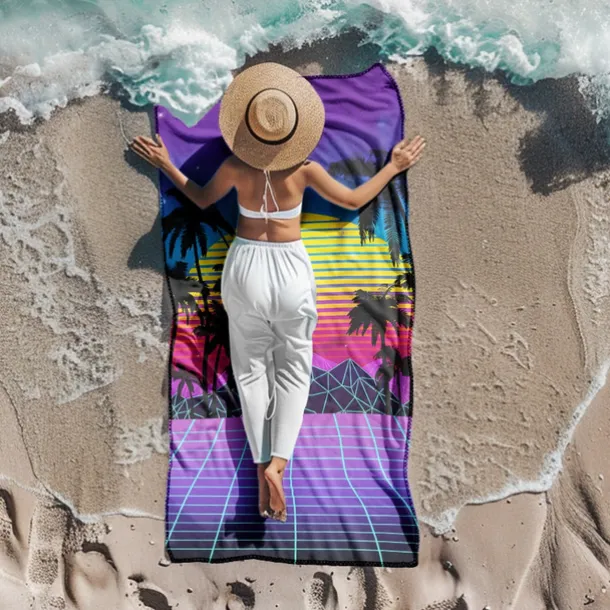 Sunshine and Beach Beach Towel Premium Quality Ultra Soft Absorbent Lightweight Durable Quick Drying Vibrant Design Perfect for Beach Pool Sunbathing Travel Summer Accessory Comfortable and Stylish