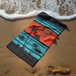 Sunshine and Beach Beach Towel Premium Quality Ultra Soft Absorbent Lightweight Durable Quick Drying Vibrant Design Perfect for Beach Pool Sunbathing Travel Summer Accessory Comfortable and Stylish