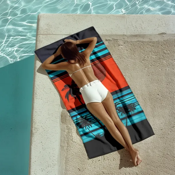 Sunshine and Beach Beach Towel Premium Quality Ultra Soft Absorbent Lightweight Durable Quick Drying Vibrant Design Perfect for Beach Pool Sunbathing Travel Summer Accessory Comfortable and Stylish