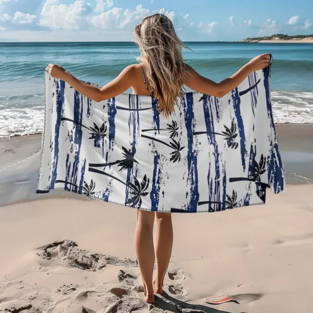 Sunshine and Beach Beach Towel Premium Quality Ultra Soft Absorbent Lightweight Durable Quick Drying Vibrant Design Perfect for Beach Pool Sunbathing Travel Summer Accessory Comfortable and Stylish