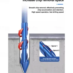 Superhard Alloy Steel Ceramic Tile Concrete Superhard Spiral Groove Eccentric Drill Bit Special Cement Triangular Drilling Tools