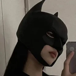 Superhero Bat Dark Knight Rise Latex Full Face Mask Halloween Rave Party Cosplay Costume Props Batman Mask Hood Mask Cosplay Bruce Wayne Latex Mask Superhero Movie Cosplay Costume Halloween Party Mask