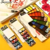 Superior 18/25/33/42 Color Solid Fan-shaped Watercolor Paint Watercolor Painting Tools Set Children's Safety Non-toxic Washable Watercolor Paint Mini Portable Travel Painting Supplies