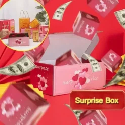 Surprise Gift Box Explosion - 2025 Newly Valentine's Day Surprise Gift Boxes Stocking Fillers,Gift Box Explosion for Money and Birthday, Pop-Up Explosion Gift Box