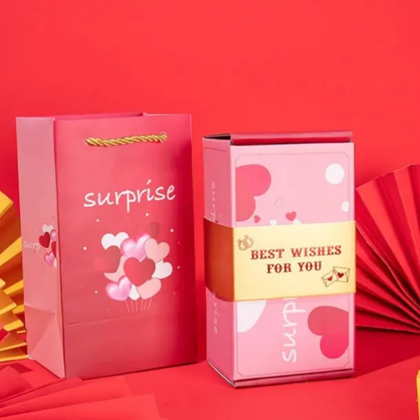 Surprise Gift Box Explosion - 2025 Newly Valentine's Day Surprise Gift Boxes Stocking Fillers,Gift Box Explosion for Money and Birthday, Pop-Up Explosion Gift Box