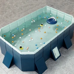 Swimming Pool for Large Dogs Foldable Ground Kids Puppy Outdoor Bathing Tubs for Camping Backyard Garden 160*120cm