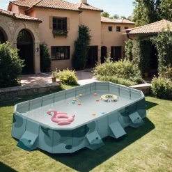 Swimming Pool for Large Dogs Foldable Ground Kids Puppy Outdoor Bathing Tubs for Camping Backyard Garden 160*120cm