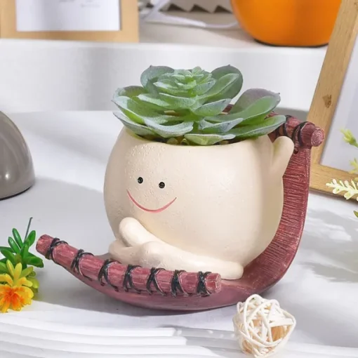 Swing Face Planter Pot Hanging Resin Flower Head Planters for Indoor and Outdoor Plants, Succulent Pots for String of Pearls Plant - Ideal Gifts