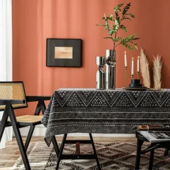 Tablecloth Cotton Linen Rectangle Table Cloths Farmhouse Style for Kitchen Dining, Party, Holiday,Buffet