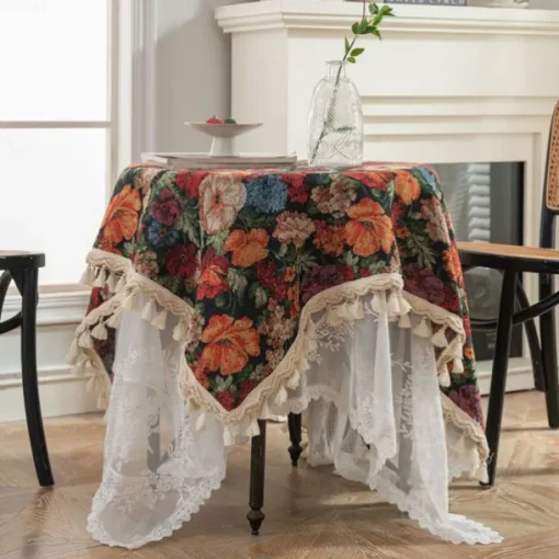 Tablecloth Decorative and Durable Table Cover Ideal for Dining and Kitchen Tables Perfect for Everyday Use or Special Occasions