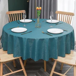 Tablecloth Round Table Cloth Wipe Clean Vinyl Spring Tablecloth Farmhouse Outdoor Picnic Cloth Table Cover For Wedding,Dining,Easter