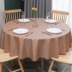 Tablecloth Round Table Cloth Wipe Clean Vinyl Spring Tablecloth Farmhouse Outdoor Picnic Cloth Table Cover For Wedding,Dining,Easter