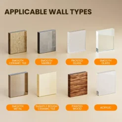 TAILI Aluminum Alloy Suction Cup Towel Rack with Towel Bar Holder, No Drill Foldable Towel Shelf with Hooks,Towel Storage Organizer for Bathroom Bath Shower