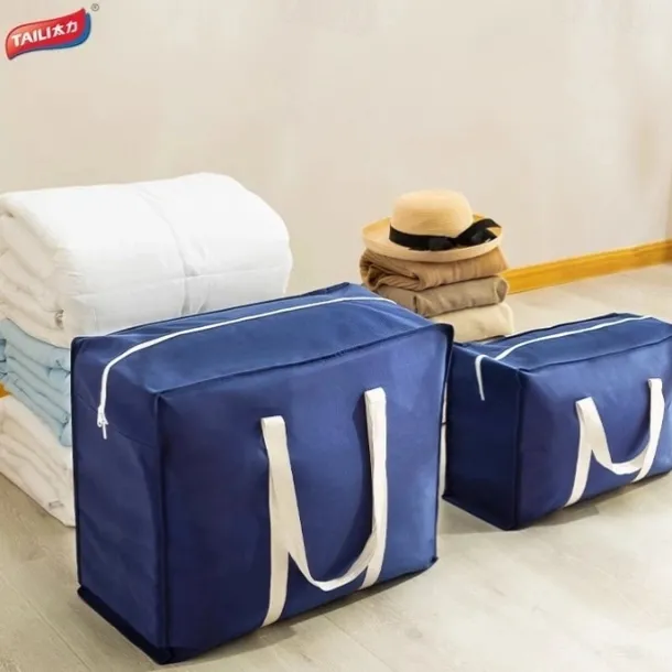 TAILI Extra Large Moving Bags, Silver Heavy Duty Totes For Storage, Wrap Around Handles, Storage Bags for Space Saving, Alternative to Moving Boxes