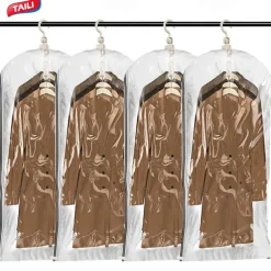 TAILI Hanging Vacuum Storage Sealer Bags Space Saver Bag for Clothing, Suits and Jackets, Closet Organizers, Travel, Manual or electric (without air pump)