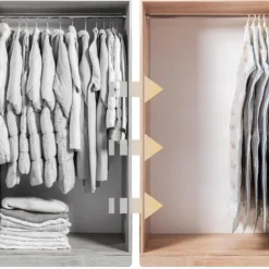 TAILI 1pcs Hanging Vacuum Storage Sealer Bags Space Saver Bag for Clothing, Suits and Jackets, Closet Organizers, Travel