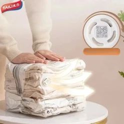 TAILI Vacuum Storage Bags, Jumbo Cube, Extra Large Vacuum Seal Bags for Clothing, Comforters, Blankets, Bedding, Closet Organization Space Saving