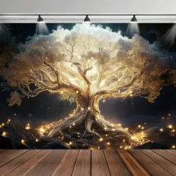 Tapestry Banners Wall Hangings Tree of Life Forest Mystic Bedroom Living Room Dorm Decorations Wall Door Background