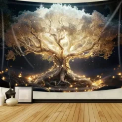 Tapestry Banners Wall Hangings Tree of Life Forest Mystic Bedroom Living Room Dorm Decorations Wall Door Background