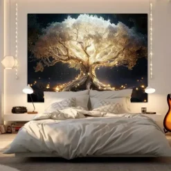 Tapestry Banners Wall Hangings Tree of Life Forest Mystic Bedroom Living Room Dorm Decorations Wall Door Background