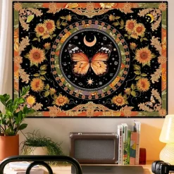 Tapestry Banners Wall Hangings Butterfly Bohemian Boho Bedroom Living Room Dorm Decorations Wall Door Background