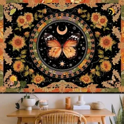 Tapestry Banners Wall Hangings Butterfly Bohemian Boho Bedroom Living Room Dorm Decorations Wall Door Background