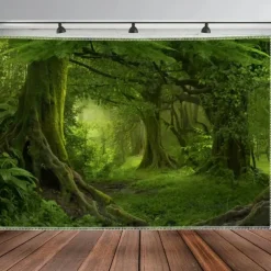 Tapestry Blanket Wall Hangings Forest 3D Bedroom Living Room Dorm Decorations Wall Door Background