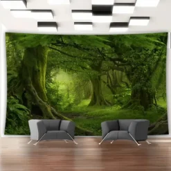 Tapestry Blanket Wall Hangings Forest 3D Bedroom Living Room Dorm Decorations Wall Door Background
