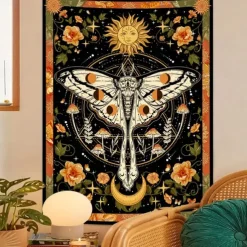 Tapestry Blanket Wall Hangings Sun Butterfly Vacation Ethnic Bedroom Living Room Dorm Decorations Wall Door Background