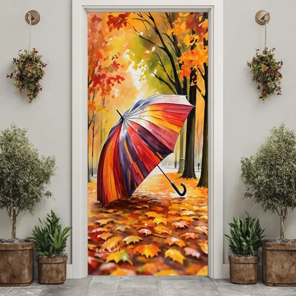 Tapestry Door Cover Outdoor Banners Forest 3D Aesthetic Bedroom Living Room Front Door Decorations Wall Door Background