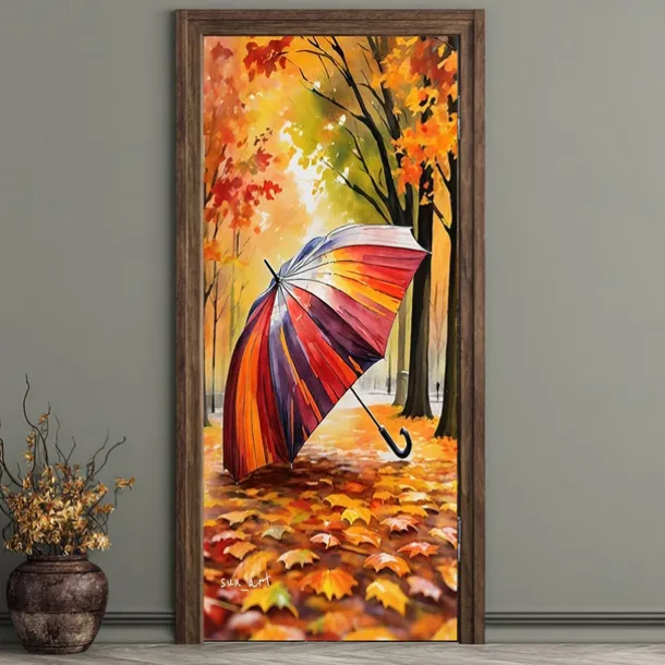Tapestry Door Cover Outdoor Banners Forest 3D Aesthetic Bedroom Living Room Front Door Decorations Wall Door Background
