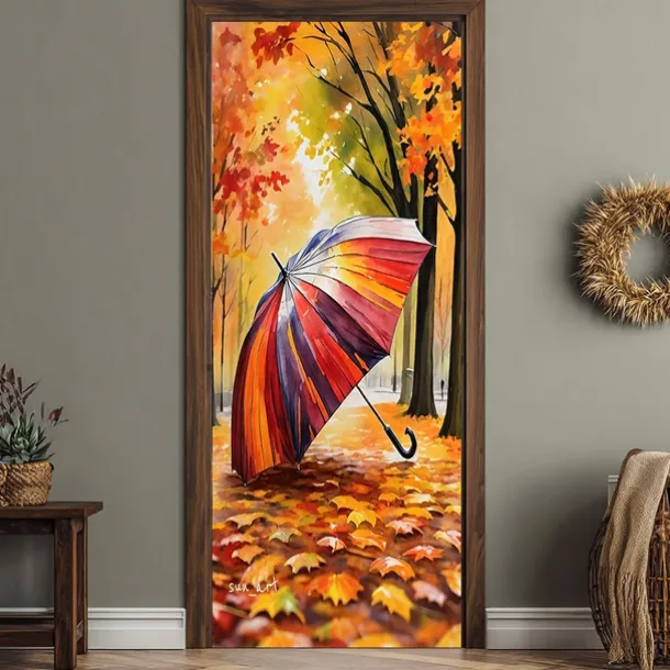 Tapestry Door Cover Outdoor Banners Forest 3D Aesthetic Bedroom Living Room Front Door Decorations Wall Door Background