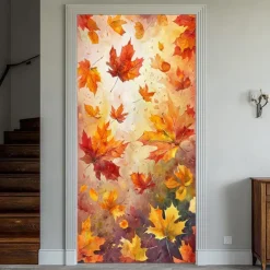 Tapestry Door Cover Outdoor Banners Forest 3D Aesthetic Bedroom Living Room Front Door Decorations Wall Door Background