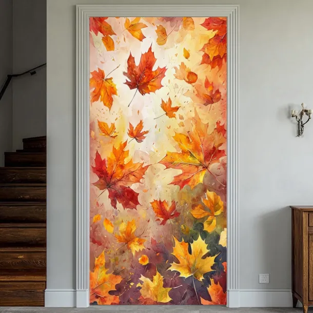 Tapestry Door Cover Outdoor Banners Forest 3D Aesthetic Bedroom Living Room Front Door Decorations Wall Door Background