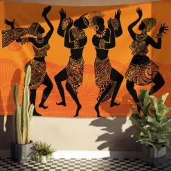 Tapestry Wall Hangings KoKopelli Ethnic Rustic Bedroom Living Room Dorm Decorations Wall Door Background