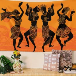 Tapestry Wall Hangings KoKopelli Ethnic Rustic Bedroom Living Room Dorm Decorations Wall Door Background