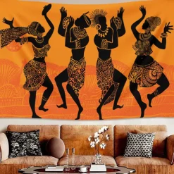 Tapestry Wall Hangings KoKopelli Ethnic Rustic Bedroom Living Room Dorm Decorations Wall Door Background