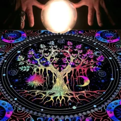Tarot Tablecloth for Game, Altar Cloth, Witchcraft Astrology Decor Oracle Card Pad Tarot Mat Witcher Decor, Party Favors, Party Gift Decor, Party Supplies Magic Art Divination