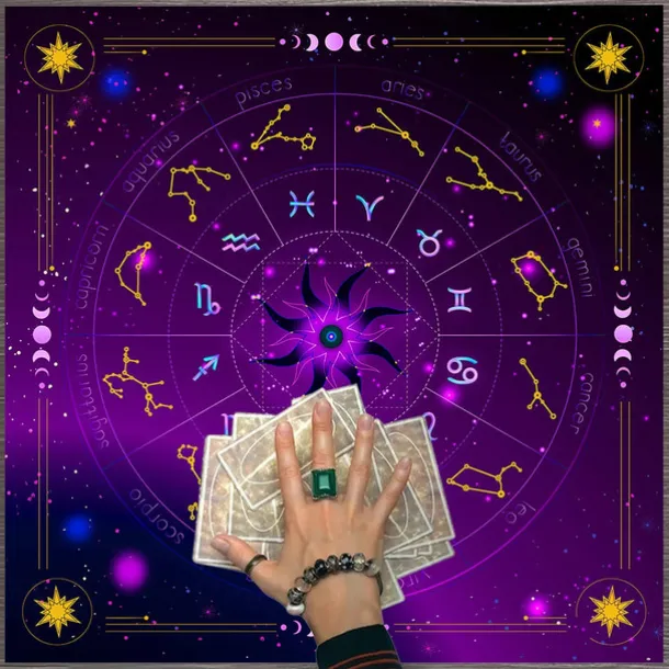 Tarot Tablecloth for Game, Altar Cloth, Witchcraft Astrology Decor Oracle Card Pad Tarot Mat Witcher Decor, Party Favors, Party Gift Decor, Party Supplies Magic Art Divination