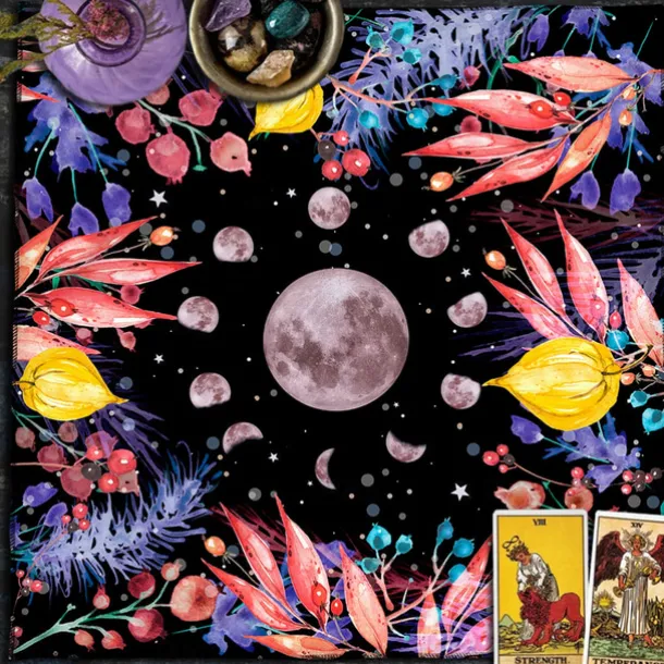 Tarot Tablecloth for Game, Altar Cloth, Witchcraft Astrology Decor Oracle Card Pad Tarot Mat Witcher Decor, Party Favors, Party Gift Decor, Party Supplies Magic Art Divination